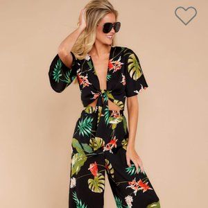 Sweet Wander Red Dress Boutique Tropical two piece